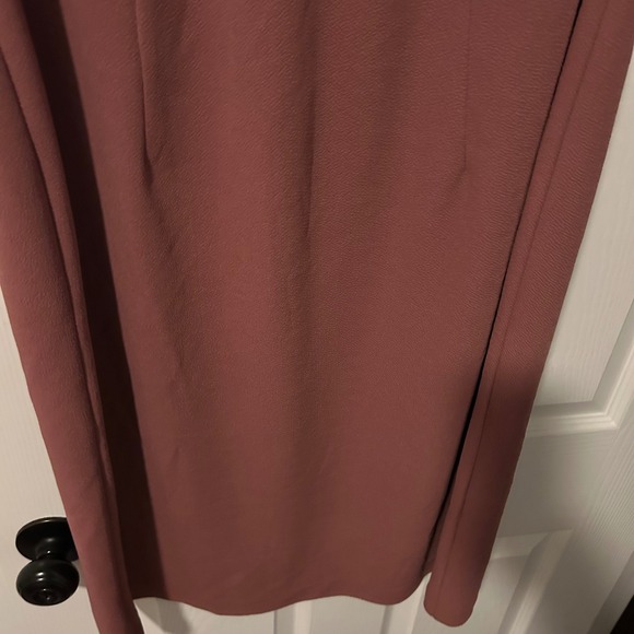 Maya Brooke Lace Neckline Sleeveless Sheath Dress Mauve Pink 14W - Picture 4 of 9